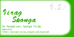 virag sponga business card